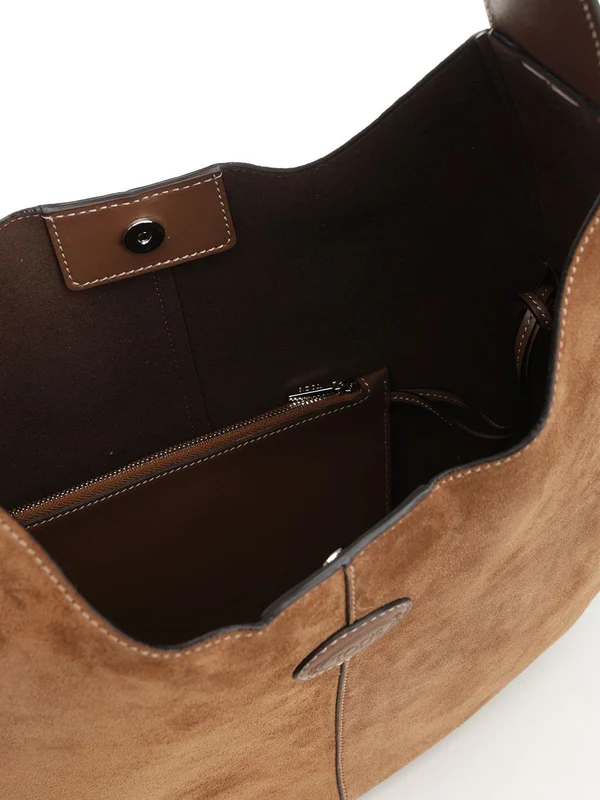 Hobo Suede Shoulder Bag - Image 4