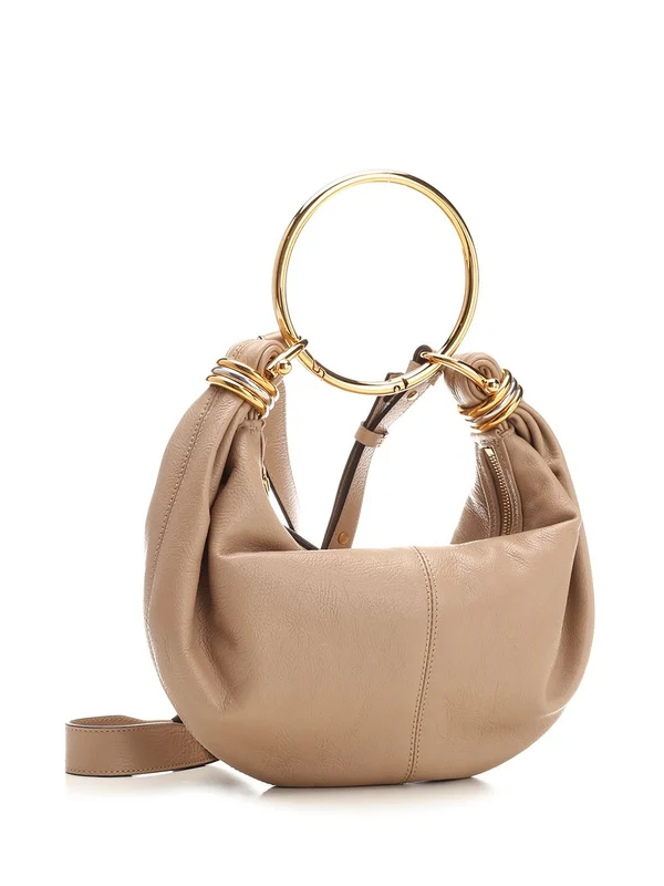 BRACELET Small Hobo Leather Shoulder Bag - Image 2