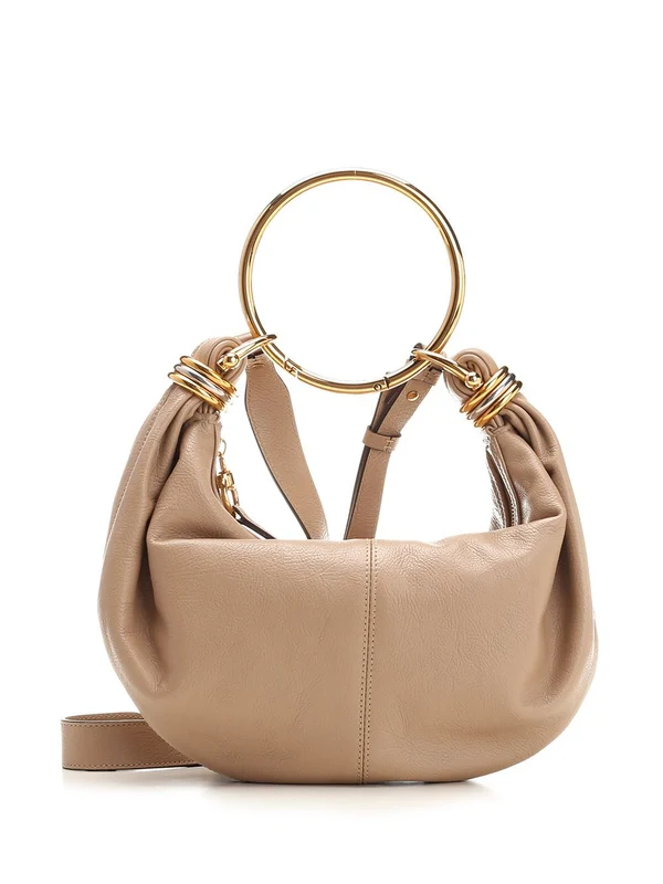 BRACELET Small Hobo Leather Shoulder Bag - Image 5
