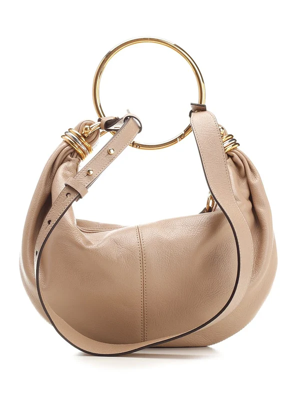 BRACELET Small Hobo Leather Shoulder Bag - Image 7