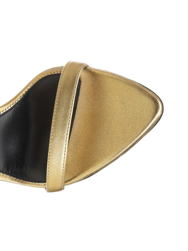 Gold-Point Leather Sandal Heels - Image 4