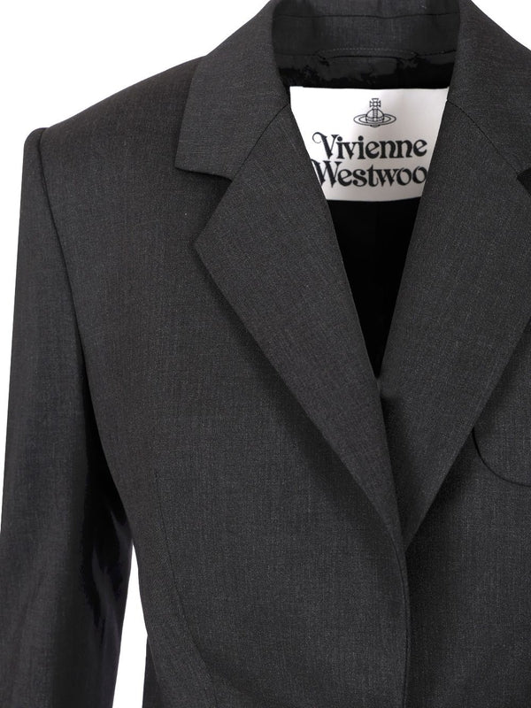 Single Breasted Wool Tailored Jacket - Image 4