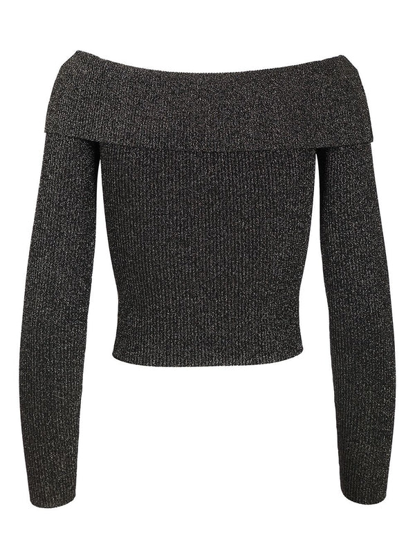 Crush Off-shoulder Cropped Knit Top - Image 2