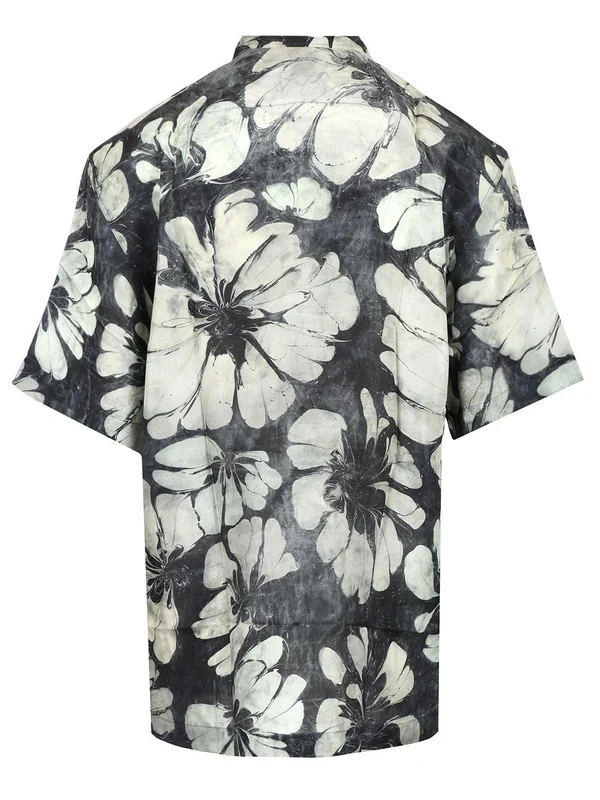 Floral Printed Silk Short-Sleeve Shirt - Image 2
