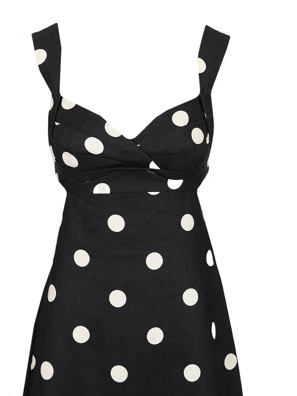 Crush Polka Dot Pattern Midi Dress - Image 3