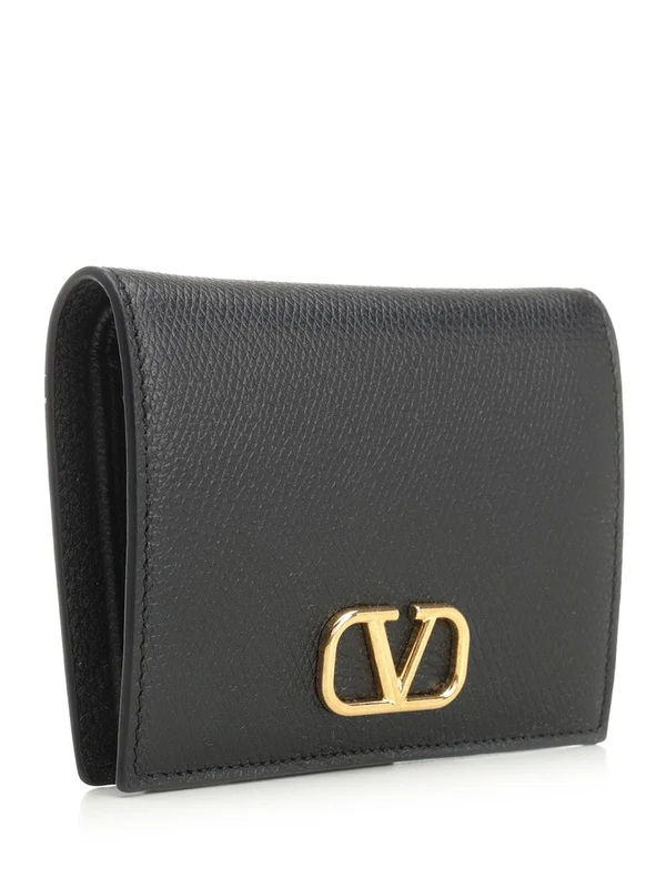 V Logo Leather Wallet - Image 2