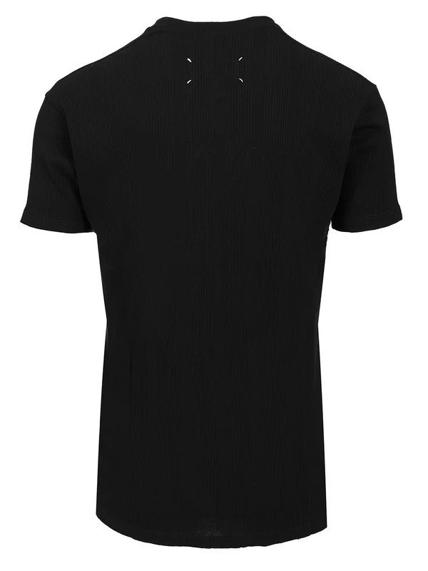 Ribbed Crew Neck Short Sleeve T-shirt - Image 2