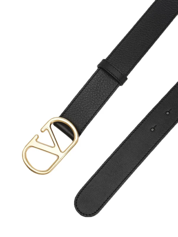 V Logo Signature Leather Belt - Image 2