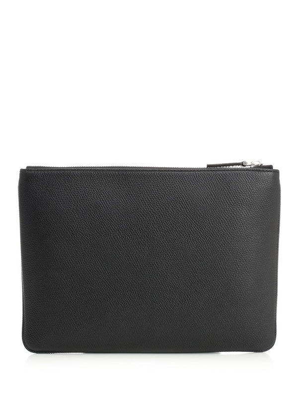 V Logo Signature Leather Pouch - Image 3
