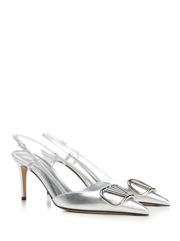V Logo Slingback Heel - Image 2