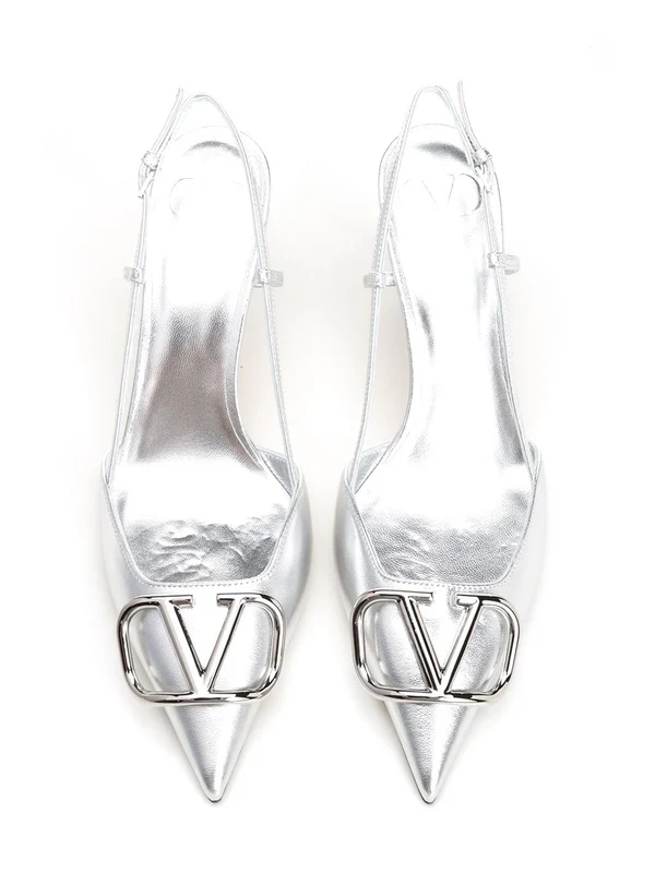 V Logo Slingback Heel - Image 5