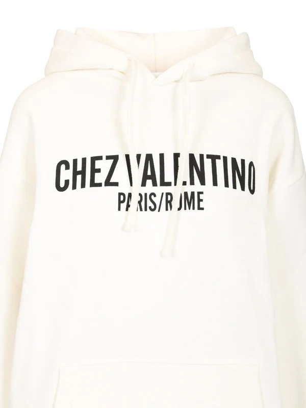 Chez Logo Printed Cotton Hoodie - Image 4