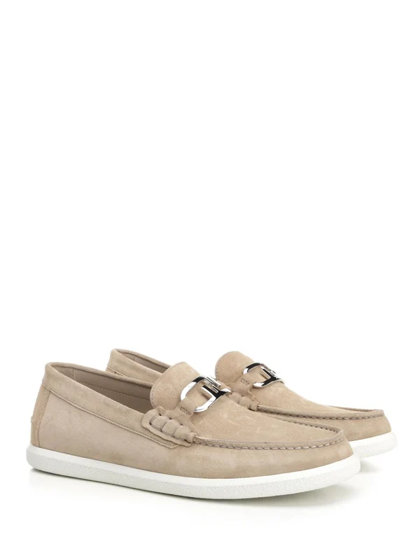 O Lock Light Leather Loafers - Image 2