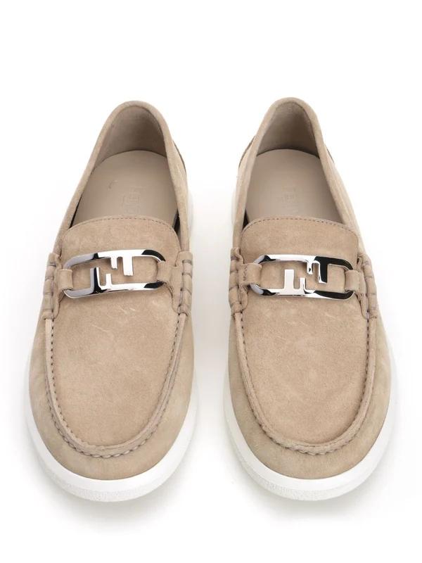 O Lock Light Leather Loafers - Image 5
