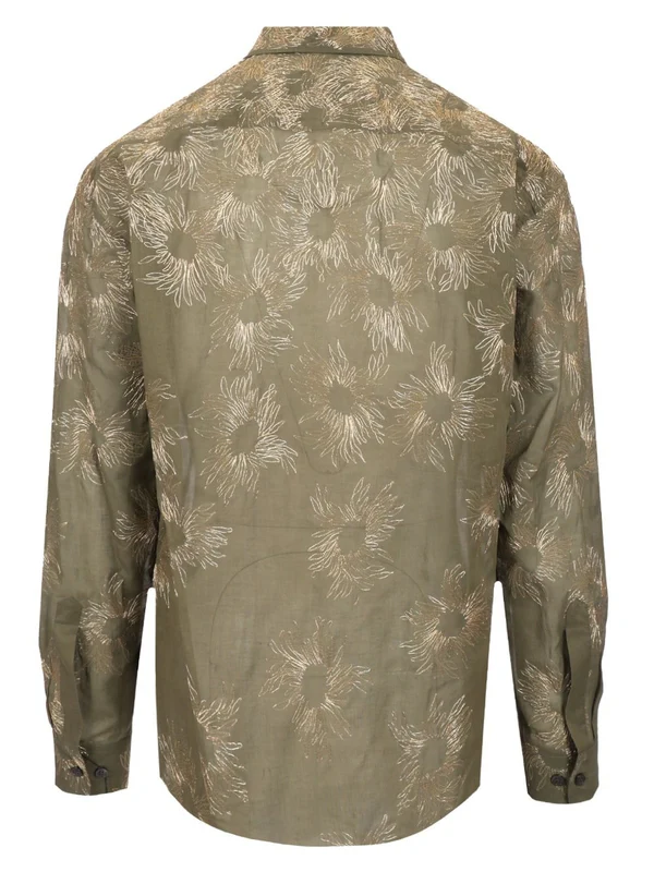 All-Over Embroidered Cotton Shirt - Image 2