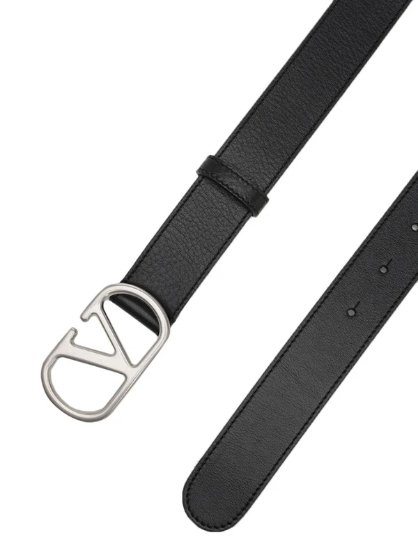 V Logo Signature Leather Belt - Image 2