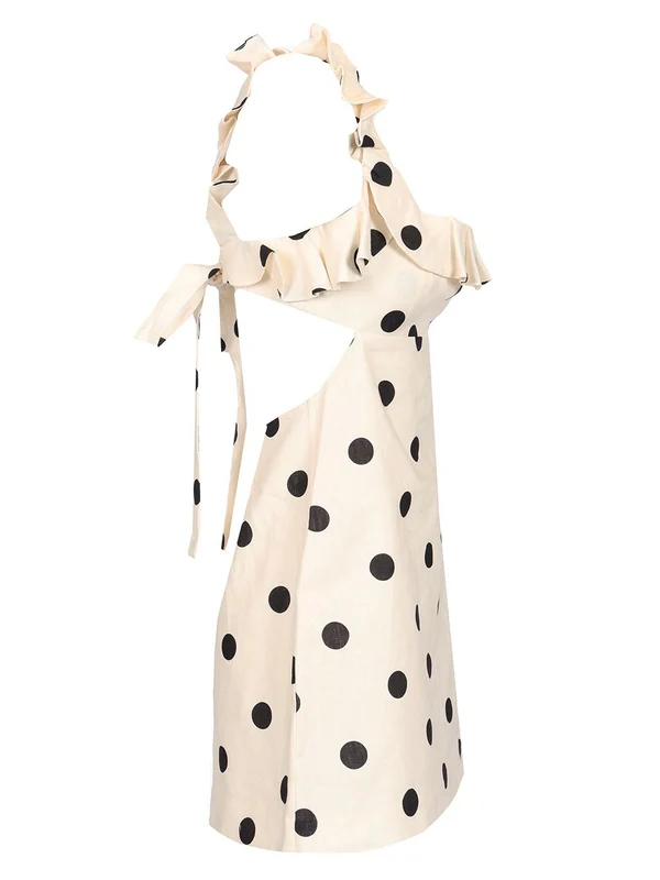 Crush Polka Dot Pattern Mini Dress - Image 3