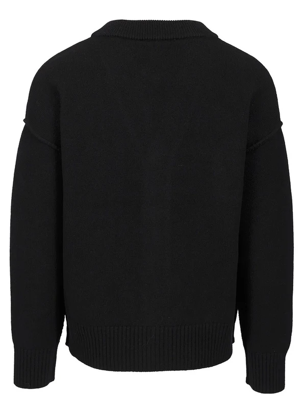 Jacquard Logo Wool Cardigan - Image 2
