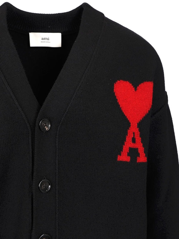 Jacquard Logo Wool Cardigan - Image 3