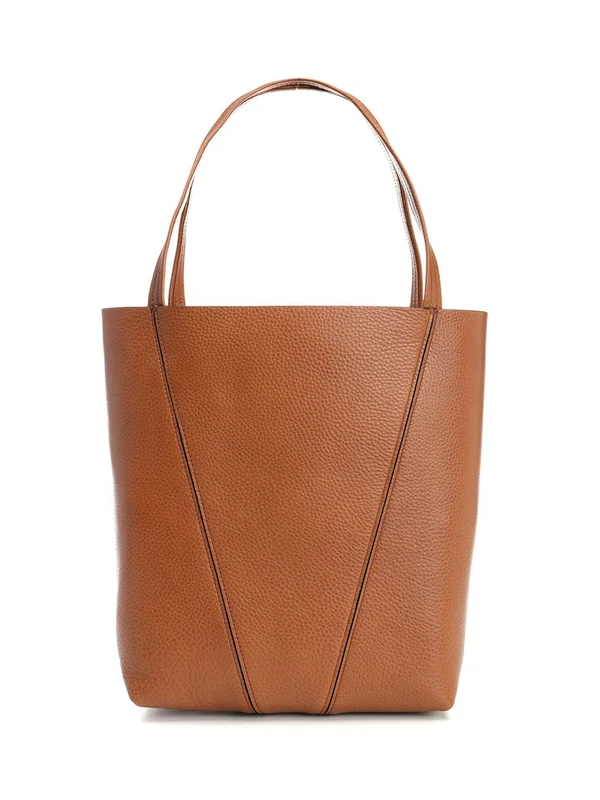 SPIN Chain-Detail Leather Tote Bag - Image 3