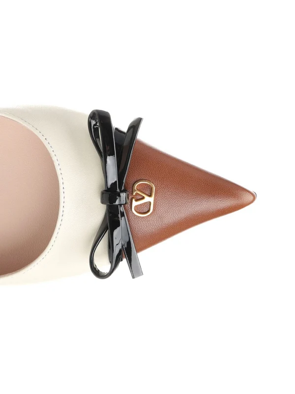 V Logo Leather Slingback Heel - Image 4