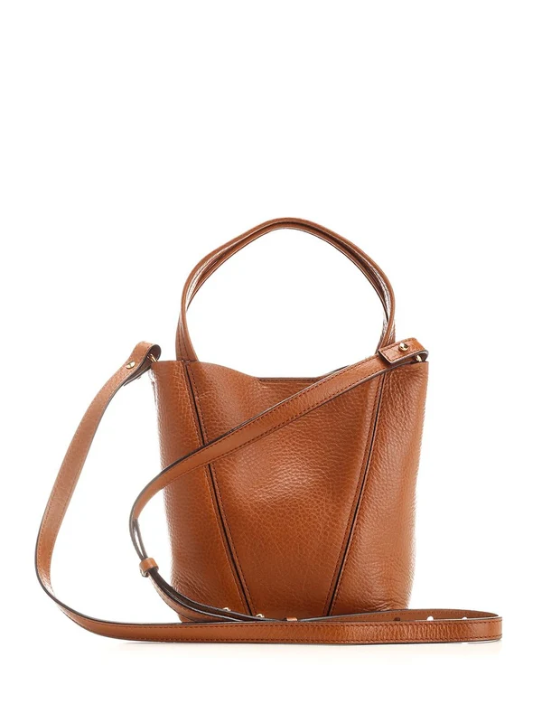 SPIN Chain-Embellished Small Leather Tote Bag - Image 3