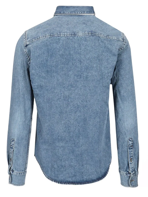 Embroidered Logo Denim Shirt - Image 2