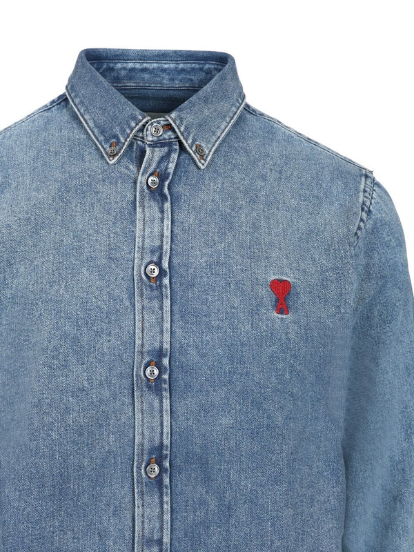 Embroidered Logo Denim Shirt - Image 3