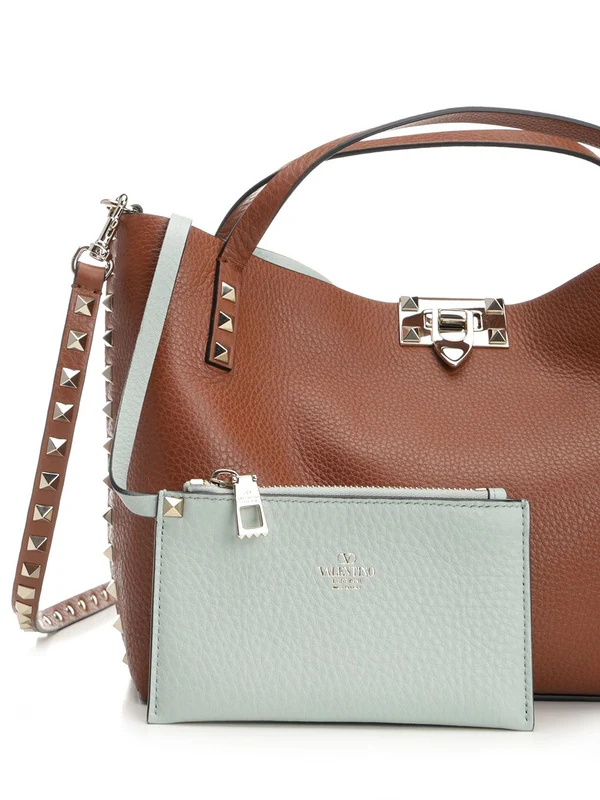 Rockstud Small Leather Tote Bag - Image 5
