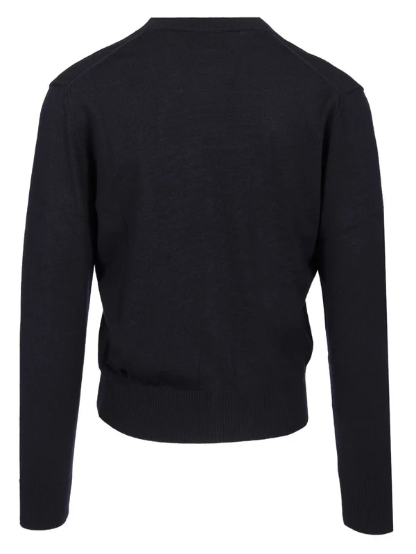 Embroidered Logo Wool Cardigan - Image 2