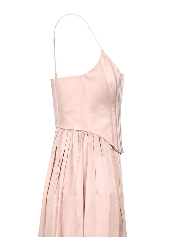 Corset Silk Midi Dress - Image 3