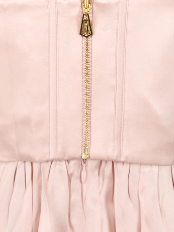 Corset Silk Midi Dress - Image 5