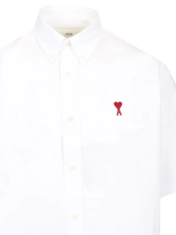 Embroidered Logo Cotton Short-sleeve Shirt - Image 3