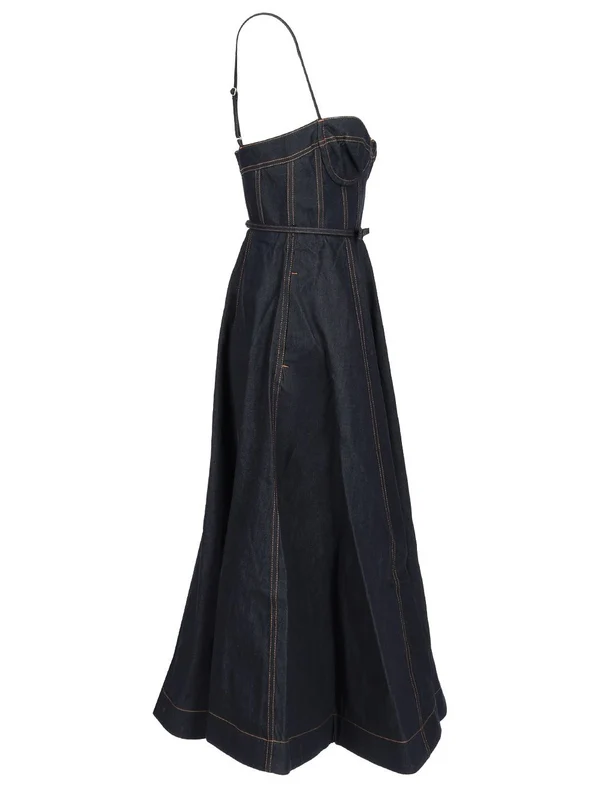 Crush Corset Denim Dress - Image 3