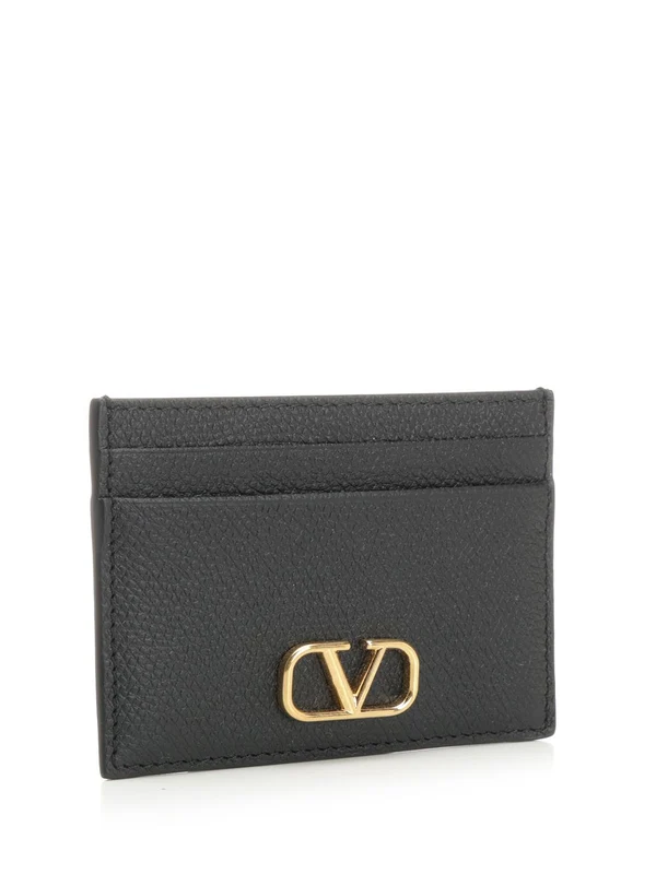 V Logo Leather Cardholder - Image 2