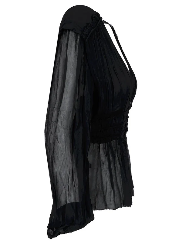 AXELINE V-Neck Ruffle Top - Image 3