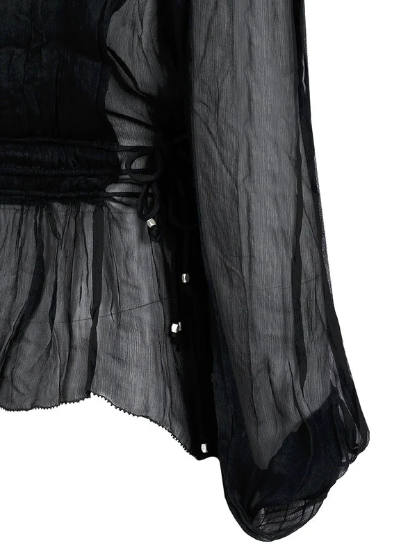 AXELINE V-Neck Ruffle Top - Image 5