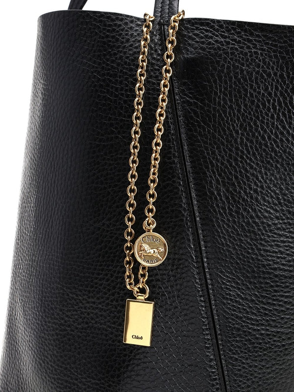 SPIN Chain-Embellished Large Leather Tote Bag - Image 5