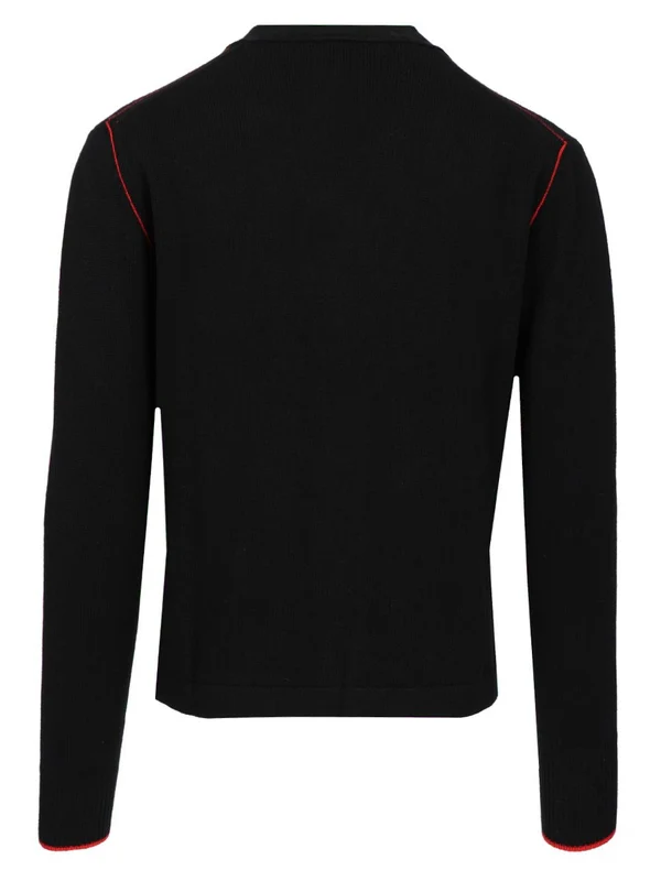 ALEX Embroidered Logo Wool Cashmere Cardigan - Image 2