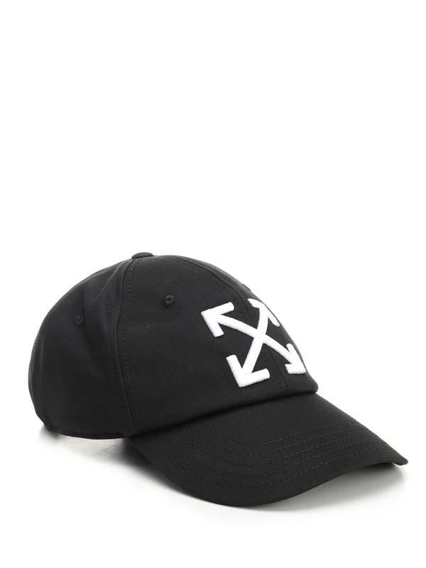 Arrow Embroidered Logo Cotton Baseball Cap - Image 2