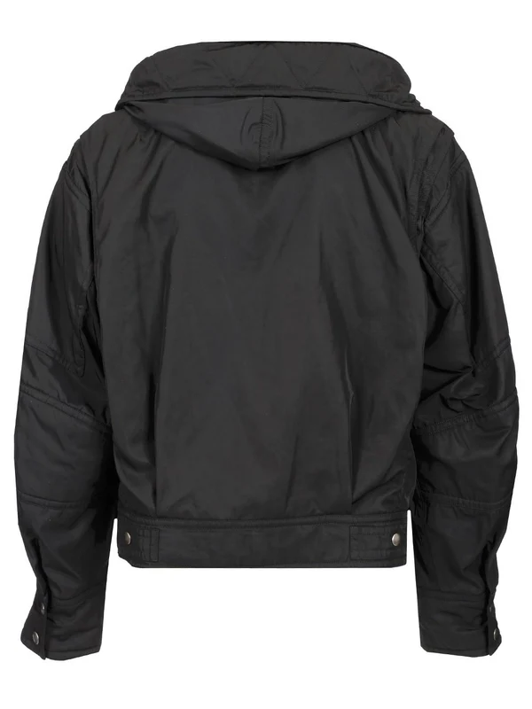 Hooded Nylon Bomber Jacket - Image 2