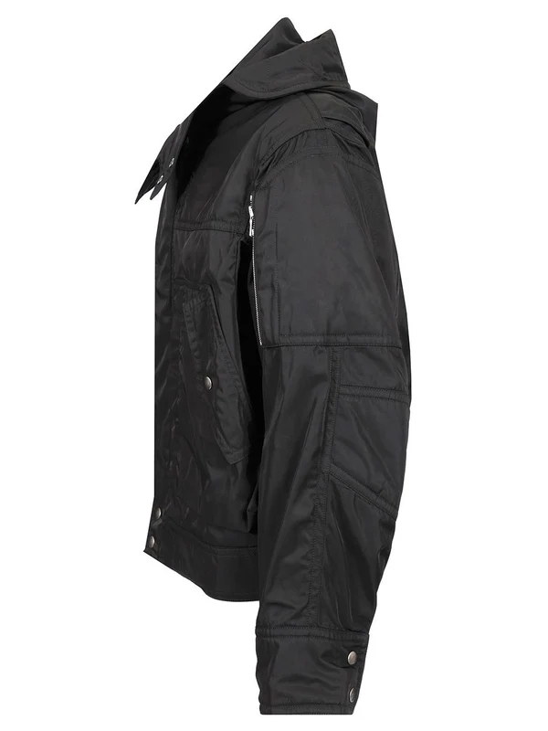 Hooded Nylon Bomber Jacket - Image 3