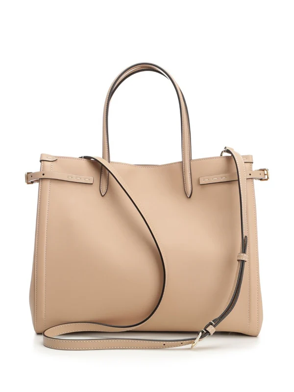ANTIBES Medium Leather Tote Bag - Image 3