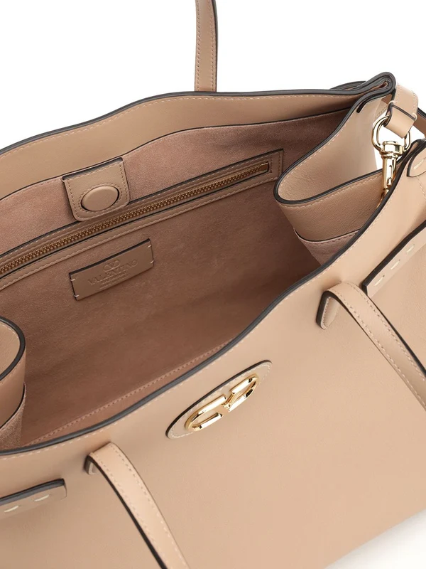 ANTIBES Medium Leather Tote Bag - Image 4