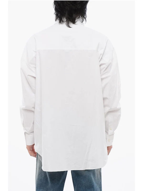 Cotton Poplin S-DOUBLY-PLAIN Shirt with Tone on Tone Embroid Shirts - Image 2