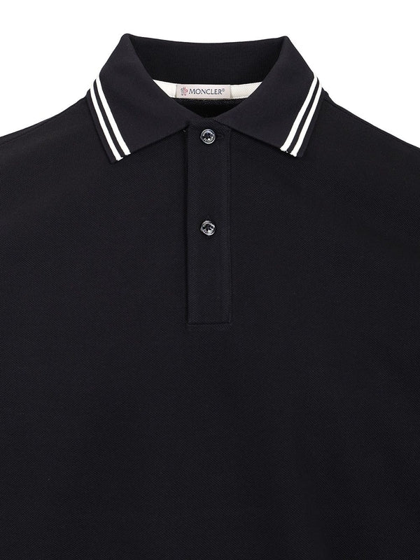 Logo Patch Cotton Polo Shirt - Image 3