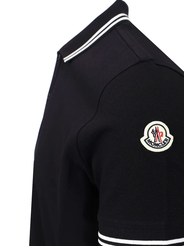 Logo Patch Cotton Polo Shirt - Image 4