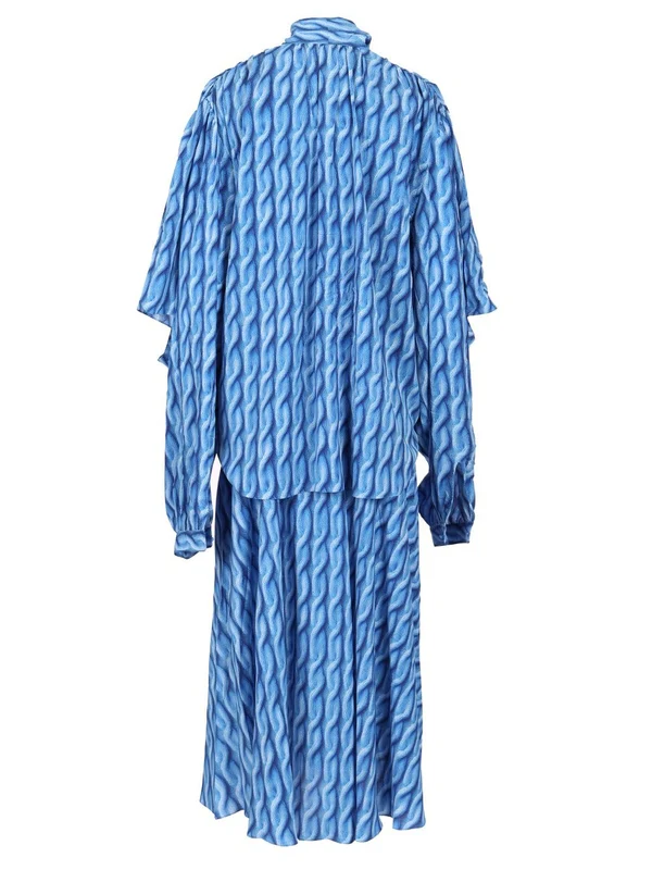Plaited Knit Printed Dress - Image 2