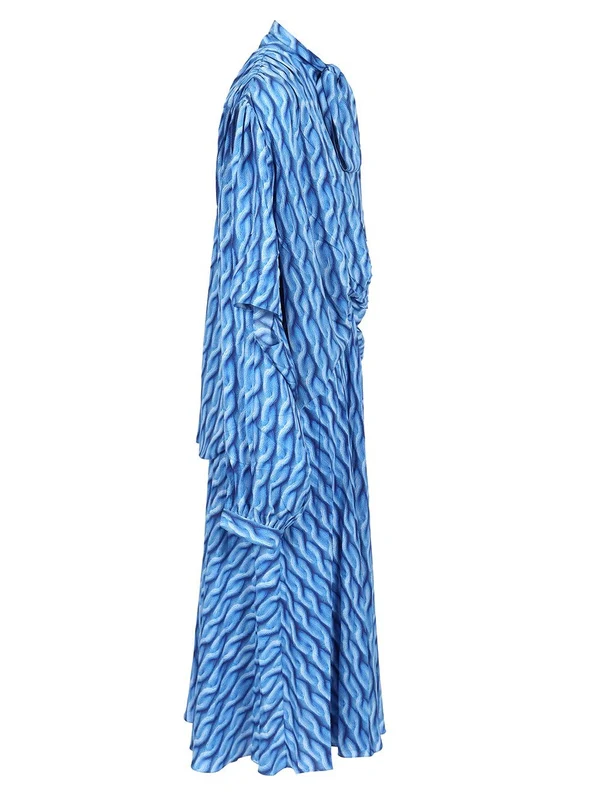 Plaited Knit Printed Dress - Image 3