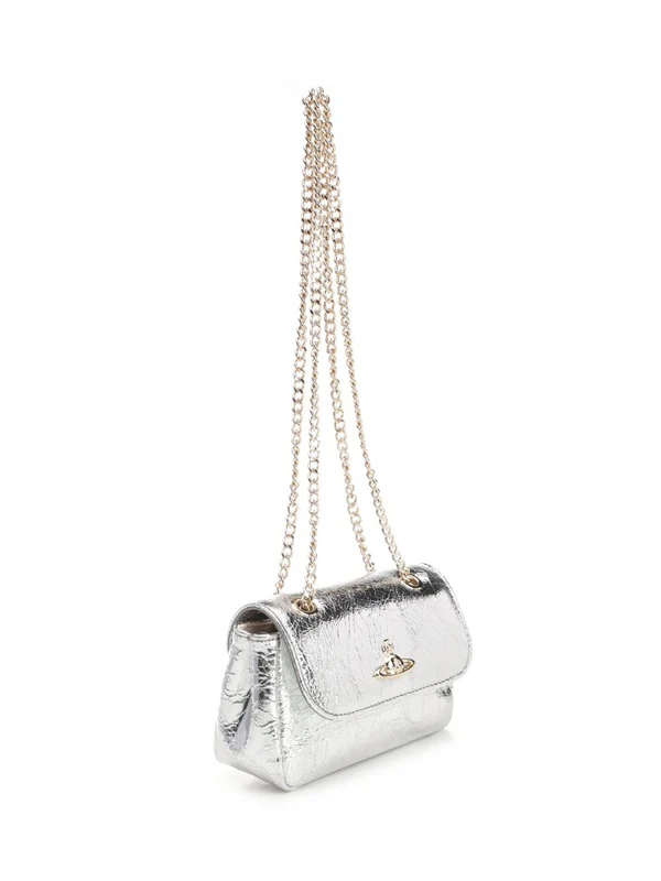 Small Crinkle Leather Crossbody Bag - Image 2